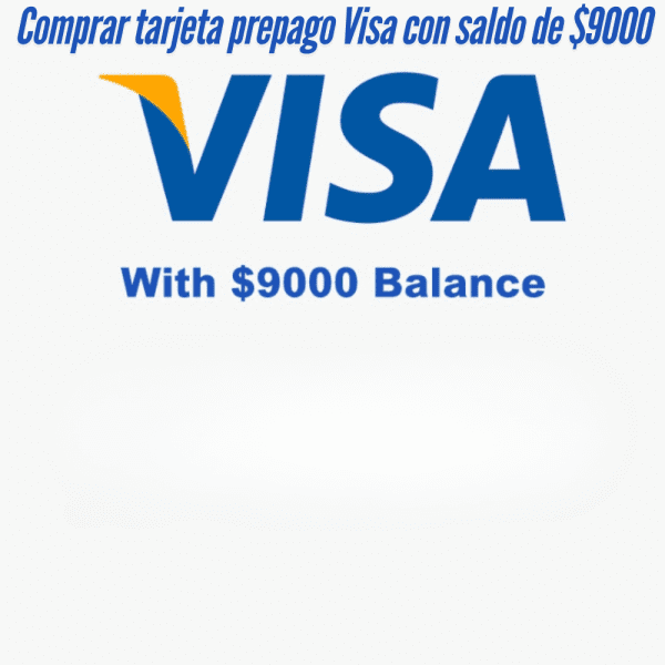 Comprar tarjeta prepago Visa con saldo de $9000