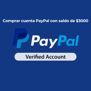 Comprar cuenta PayPal con saldo de $3000